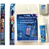 72 pcs of Oral-B Health kit ( Tooth brush, Tooth Paste, Floss and Bag ) Kids 3+  